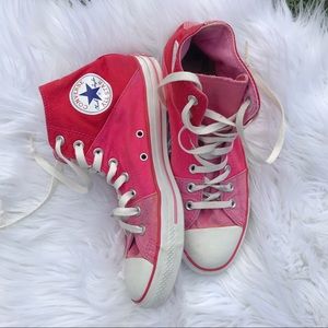 Pink patchwork Converse